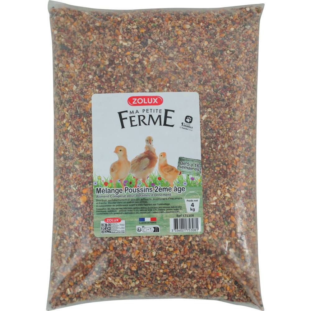 Zolux - Aliments composé, mélange poussin 2eme âge 4 kg basse cour. - Image 2
