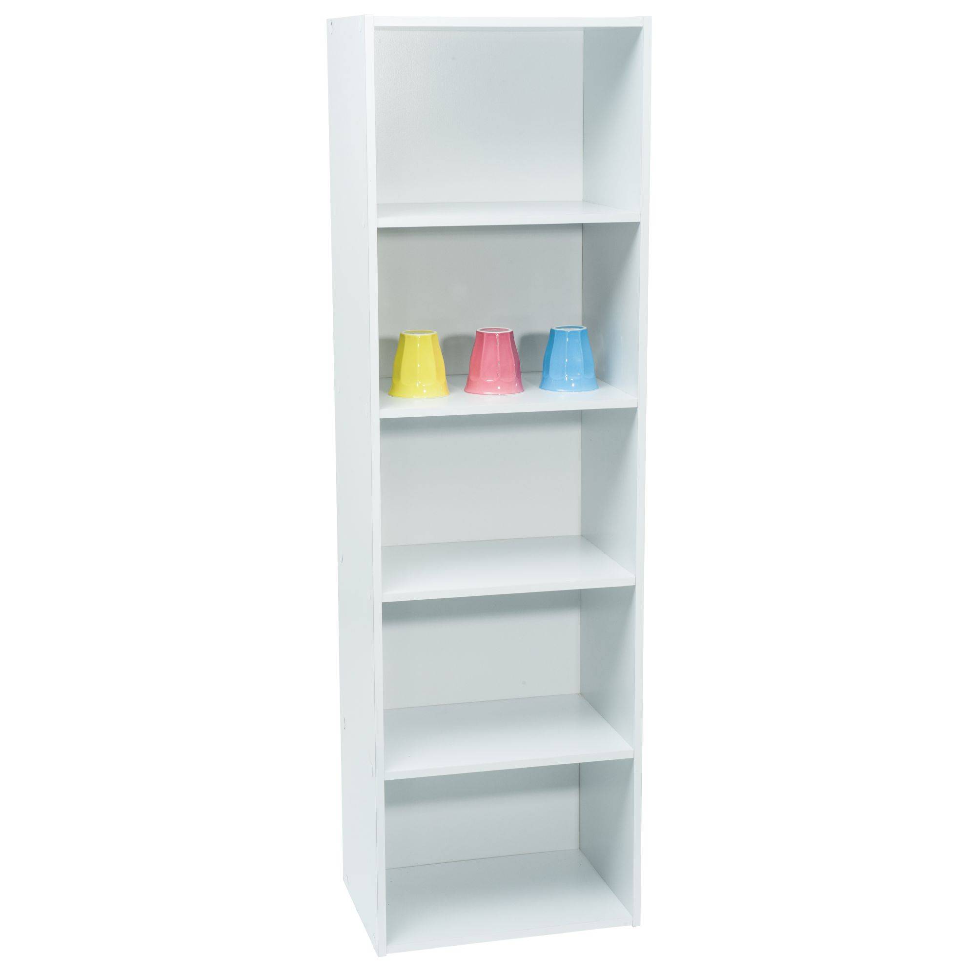 Meuble blanc de rangement WERKA PRO - 5 niches (133 x 40 x 29 cm) - Image 4