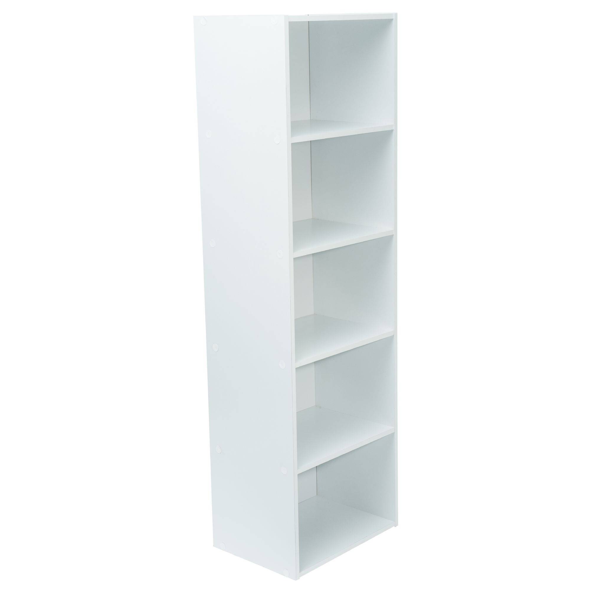 Meuble blanc de rangement WERKA PRO - 5 niches (133 x 40 x 29 cm) - Image 3