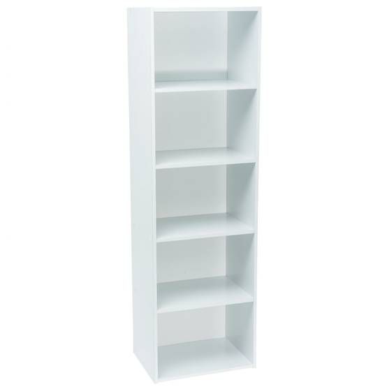 Meuble blanc de rangement WERKA PRO - 5 niches (133 x 40 x 29 cm) - Image 1