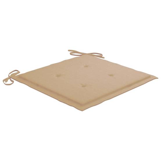 Fauteuils de Repas Extérieur Haut de Gamme en Teck et Acier Inox Lot de 2 Coussins Beige – ComfortXL Outdoor Living - Image 8