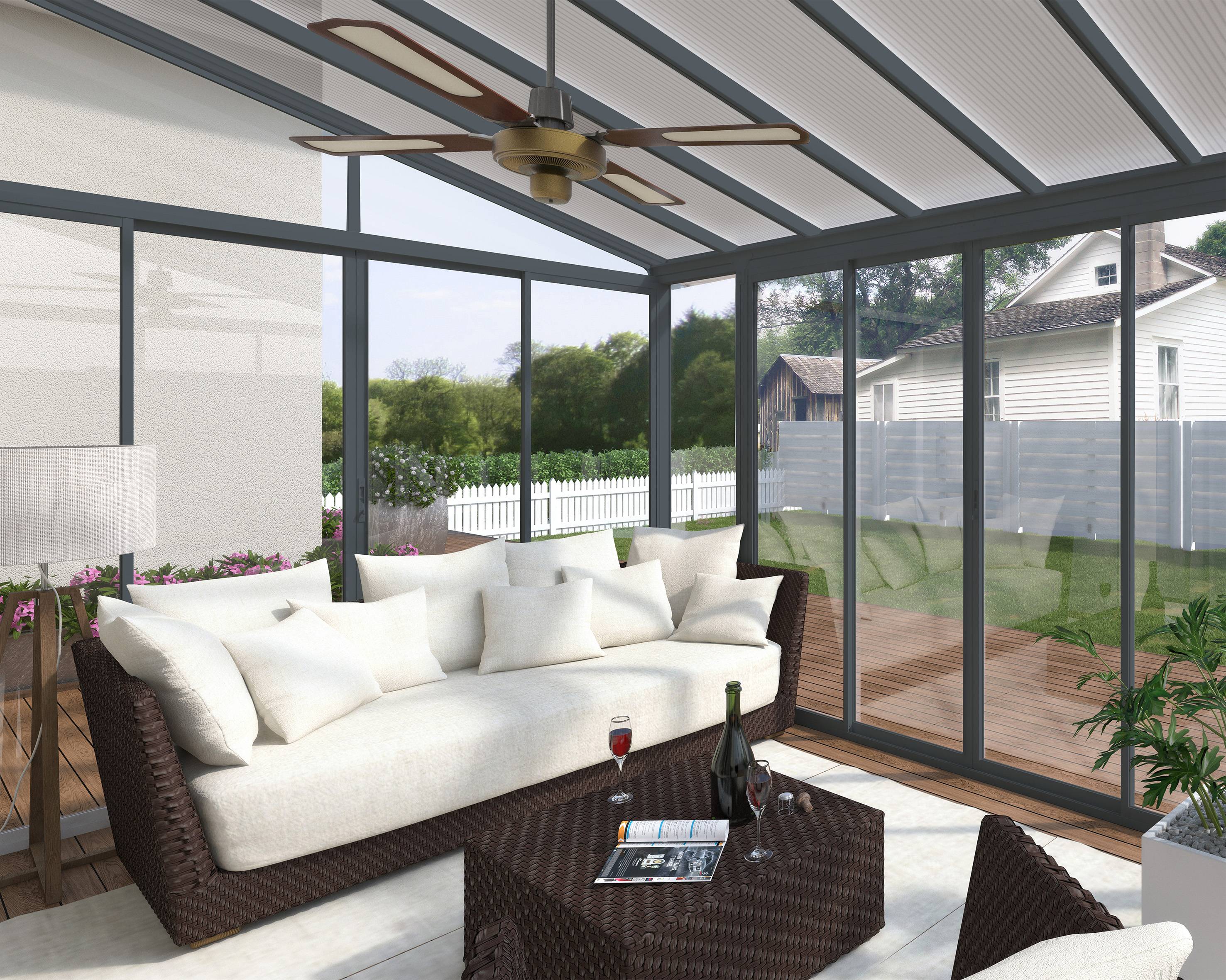 Canopia by Palram - Canopia Véranda SanRemo 16.5m² Gris 435 X 385 - Imagen 2