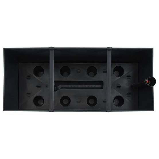 Lit surélevé de jardin Anthracite 60 x 25 x 46 cm PP Rotin - PANGIVO - Image 6