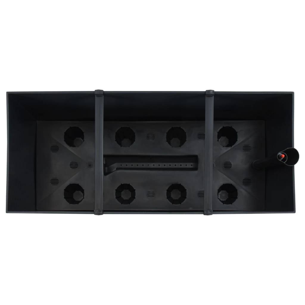 Lit surélevé de jardin Anthracite 60 x 25 x 46 cm PP Rotin - PANGIVO - Image 6