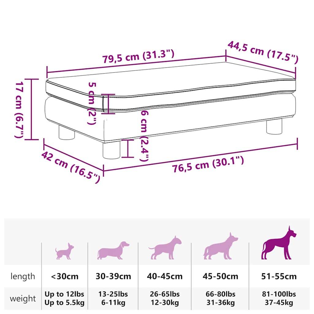 Canapé chien similicuir avec extension lavable pour salon Gris 100x50 cm – ComfortXL Pet Living - Image 10