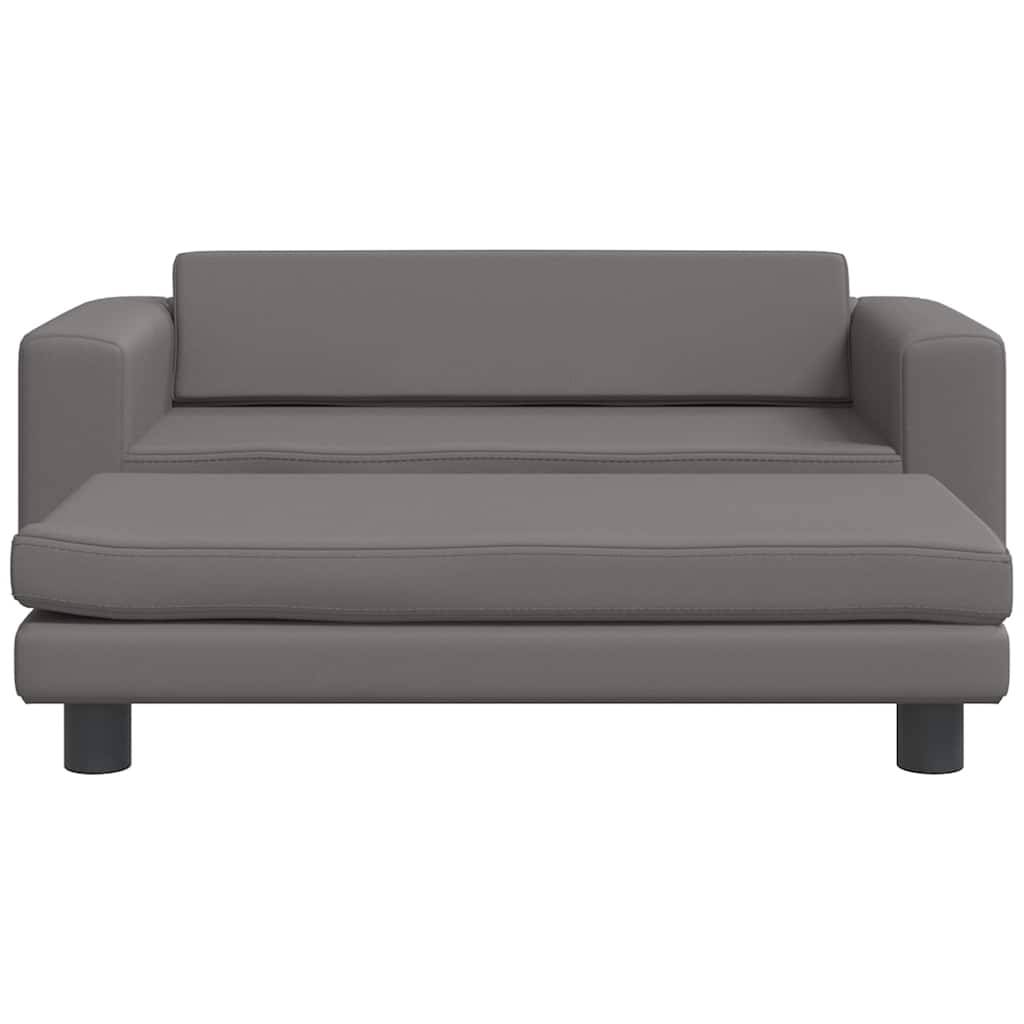 Canapé chien similicuir avec extension lavable pour salon Gris 100x50 cm – ComfortXL Pet Living - Image 3