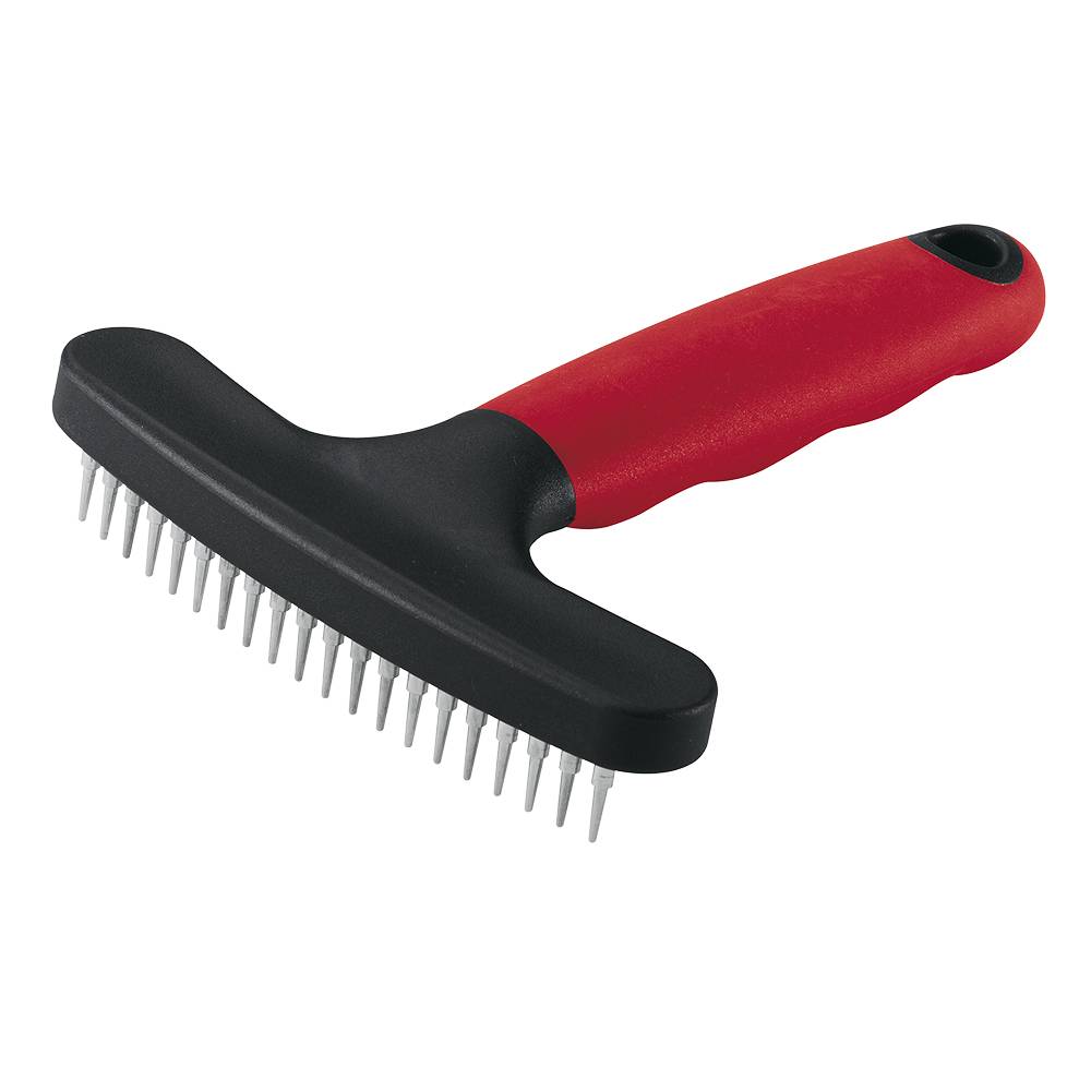 Ferplast - Ferplast Peigne râteau pour chiens GRO 5846, pointes arrondies courtes, idéal pour le soin du manteau des animaux à poils moyens et longs, 14,8 x 11,4