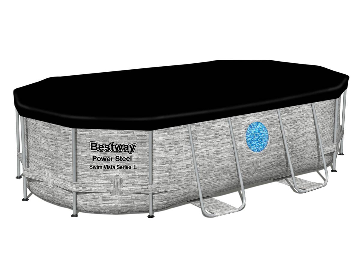 Bestway - Bâche de protection 4 saisons pour piscine tubulaire Power Steel ovale 4,27 x 2,50 m - Bestway - Image 1