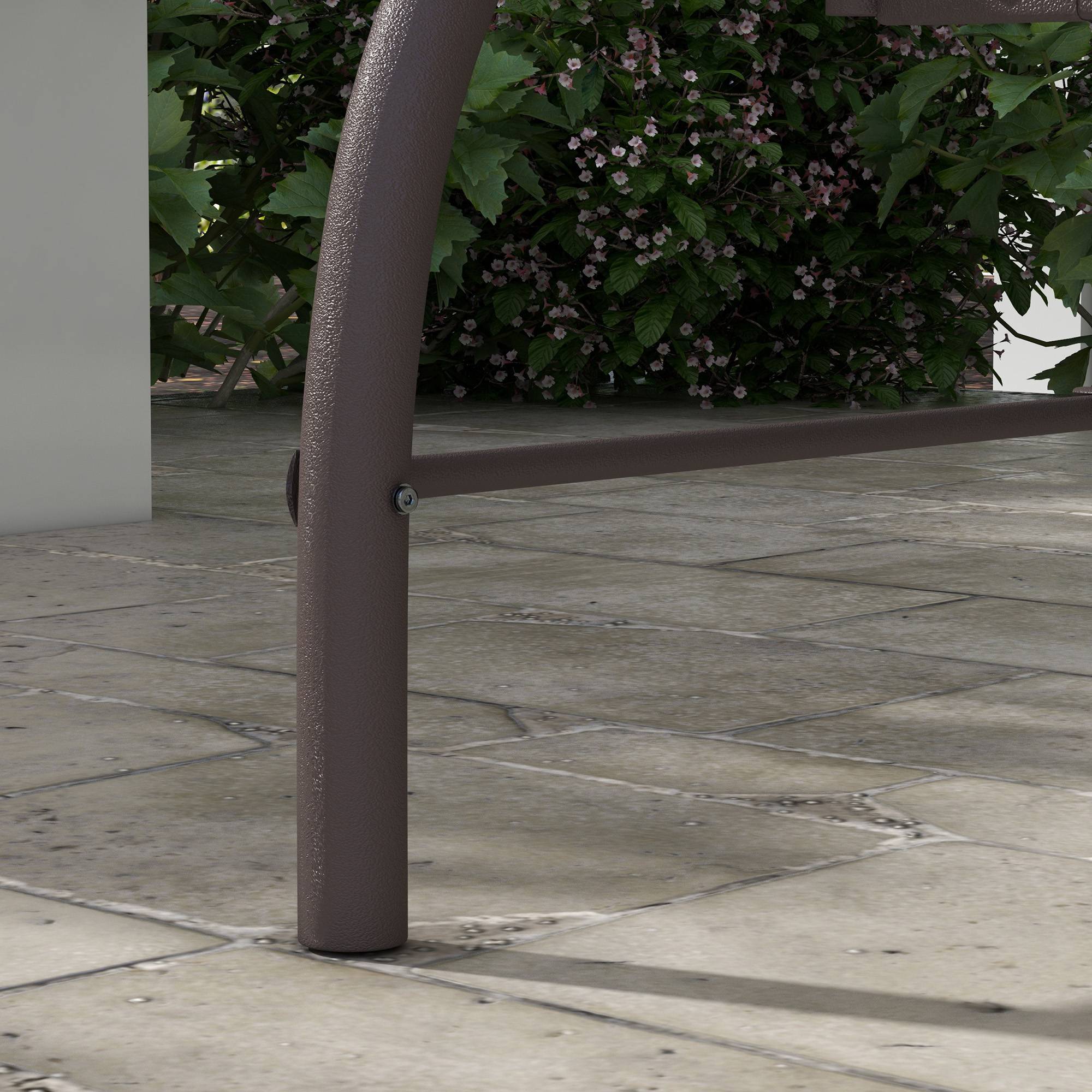 Outsunny - Balancelle de jardin convertible 3 places avec coussins métal polyester kaki - Outsunny - Imagen 5