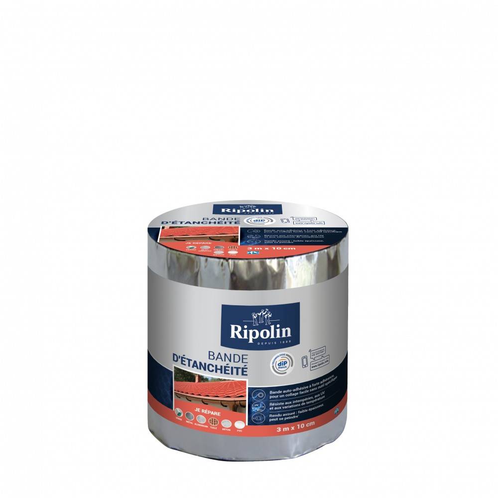 Ripolin - Bande d'étanchéité Adhésive ripolin, 3 m x 10 cm, aluminium - Image 4