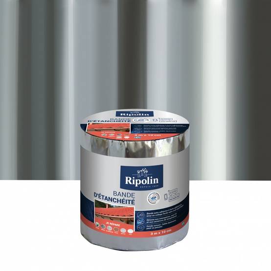 Ripolin - Bande d'étanchéité Adhésive ripolin, 3 m x 10 cm, aluminium - Image 1