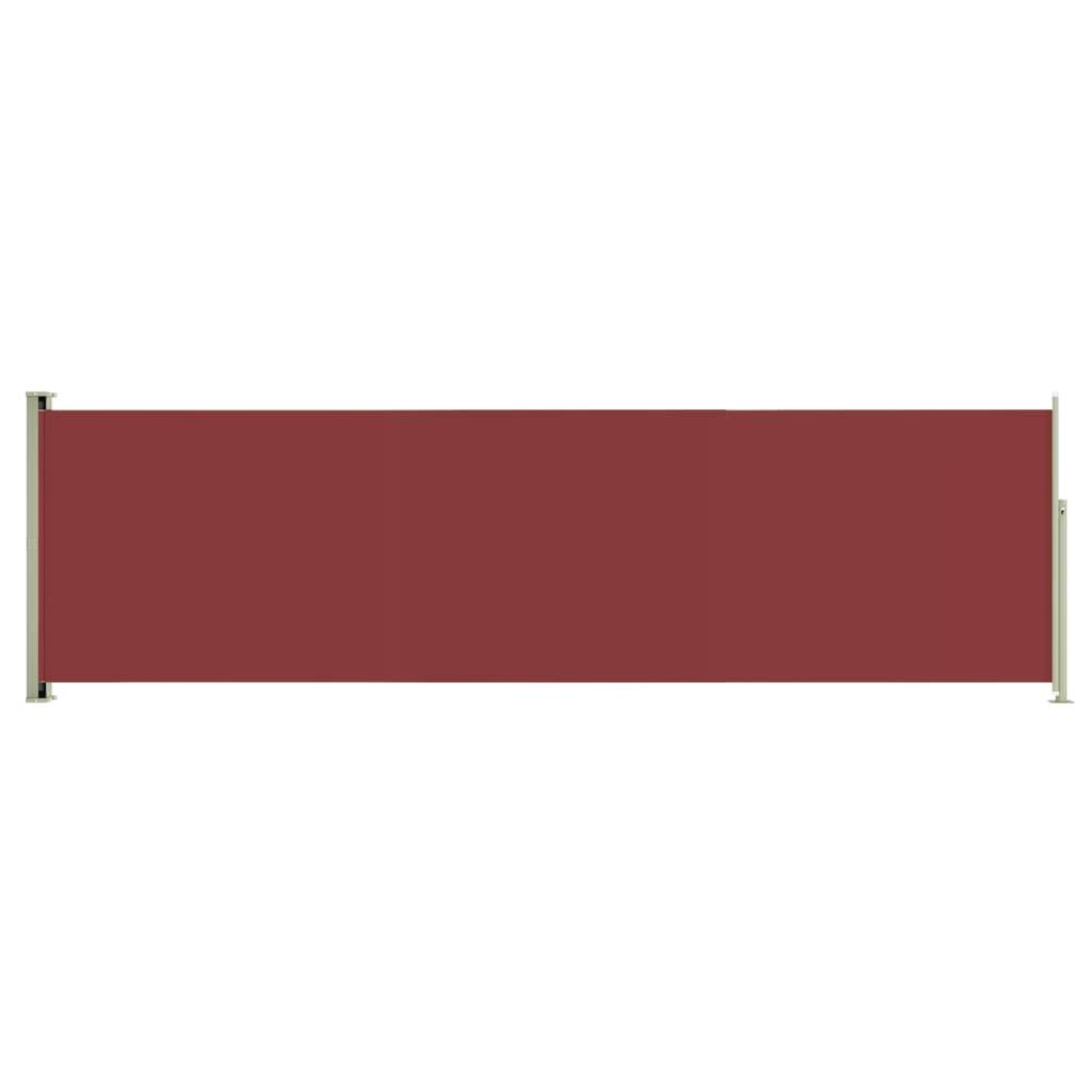 Helloshop26 - Auvent paravent store brise-vue latéral rétractable de patio jardin terrasse balcon protection visuelle écran 180 x 600 cm rouge - Imagen 1
