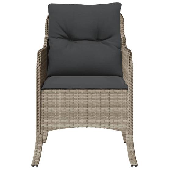 Chaises de jardin avec coussins gris clair résine tressée 58.5 x 67 x 86 cm - PANGIVO - Image 5