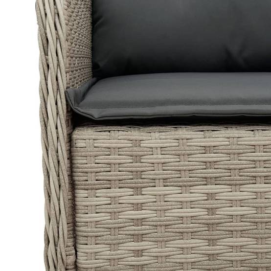 Chaises de jardin avec coussins gris clair résine tressée 58.5 x 67 x 86 cm - PANGIVO - Image 8