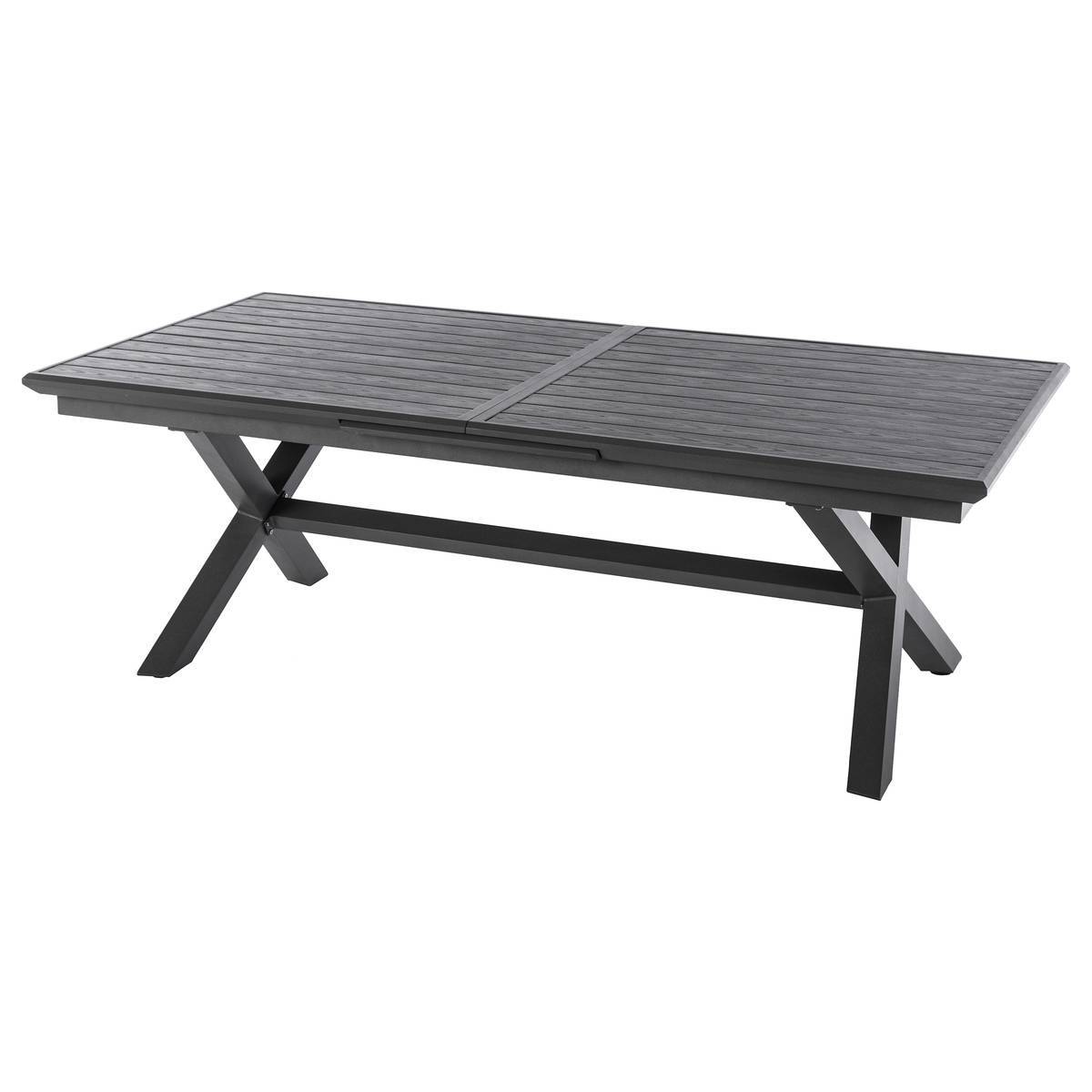 Hesperide - Table de jardin extensible "Axiome" ardoise granitée 10 places en aluminium traité époxy Hespéride - Image 2