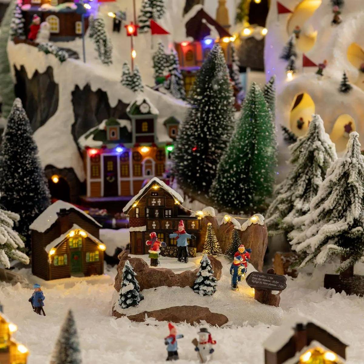 Atmosphera - Village lumineux chalet et patineurs 9 LED - Atmosphera Créateur d'intérieur - Imagen 2