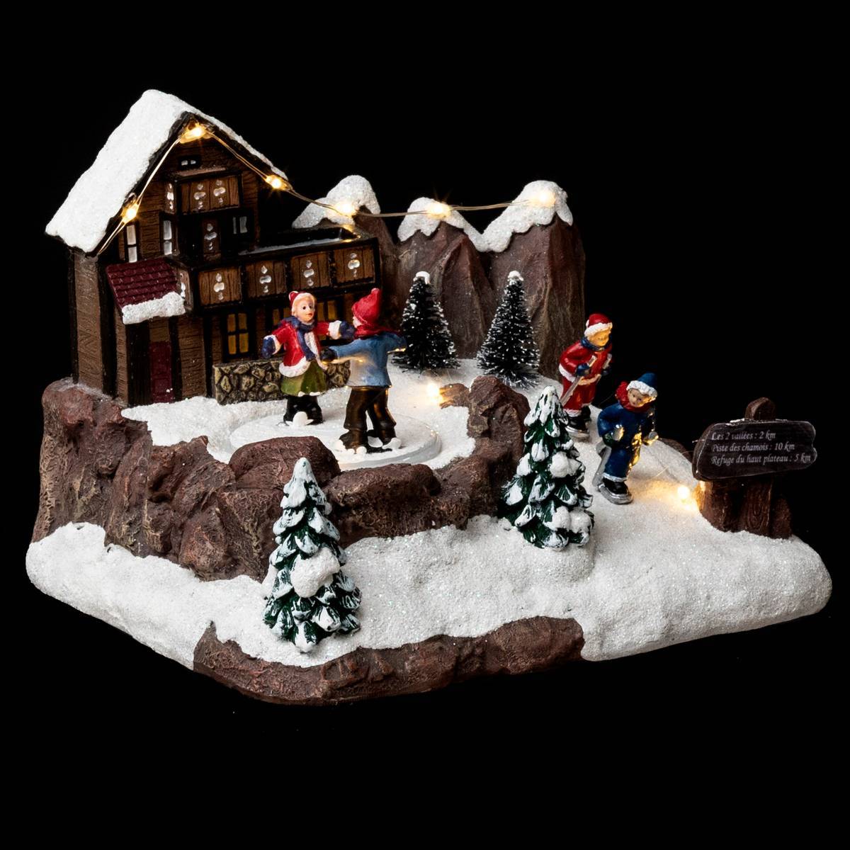 Atmosphera - Village lumineux chalet et patineurs 9 LED - Atmosphera Créateur d'intérieur - Imagen 1