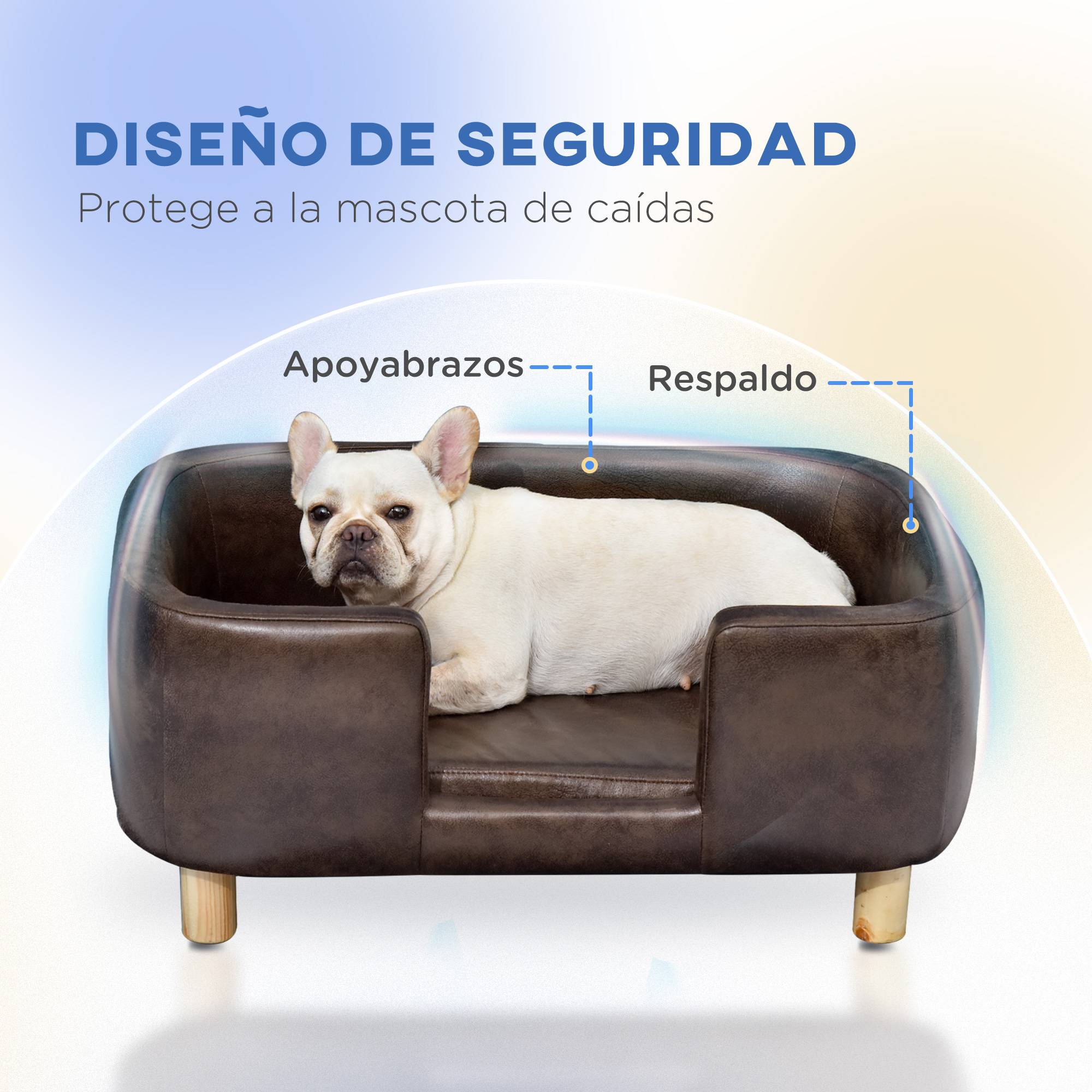 Canapé pour Chien en Bois de Bouleau Style Sofa Confortable pour Animaux 74x48,5x31 cm Marron - ComfortXL Outdoor Living - Image 7