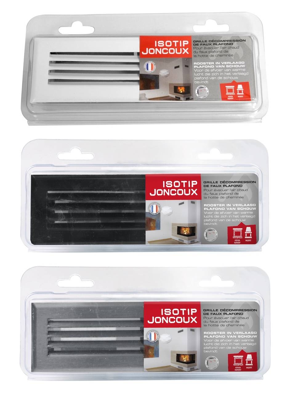 Grille d’air chaud à lamelles blanche – 190 x 60 mm