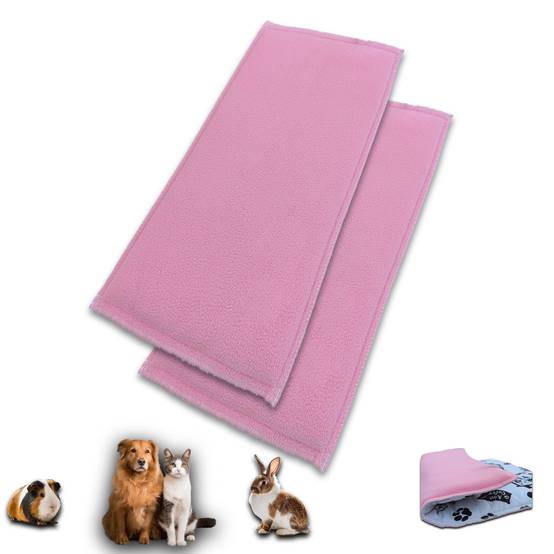 Lot de 2 - Tapis pour Cochon d'inde et Lapin en Polaire 120 x 60 cm - Polaire Absorbant, Lavable en Machine, Economique - Neo Solvo - Image 1