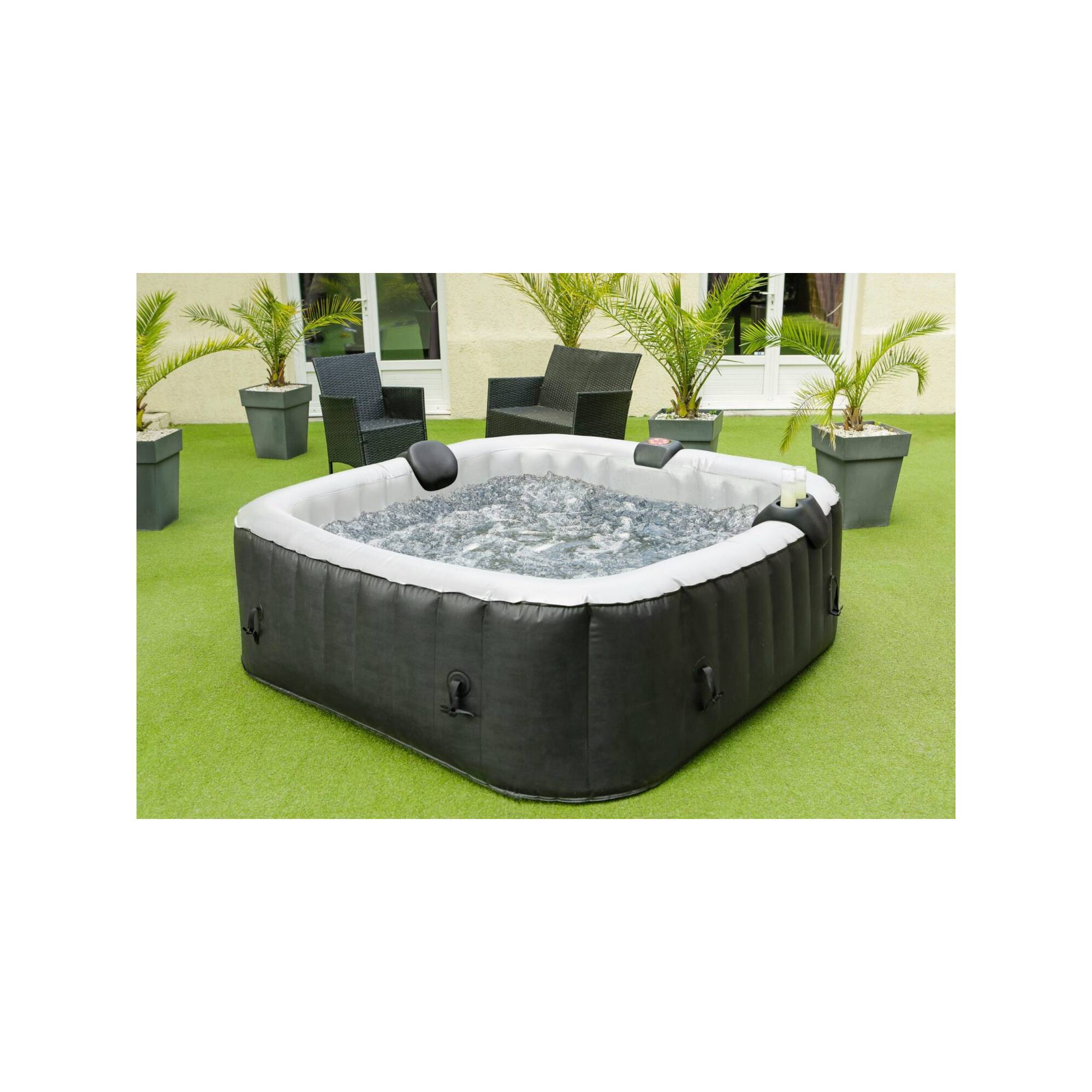 Spa gonflable 6 places carré - Ospazia - Dimensions : 185 x 185 cm - Filtre et bâche inclus - Imagen 10