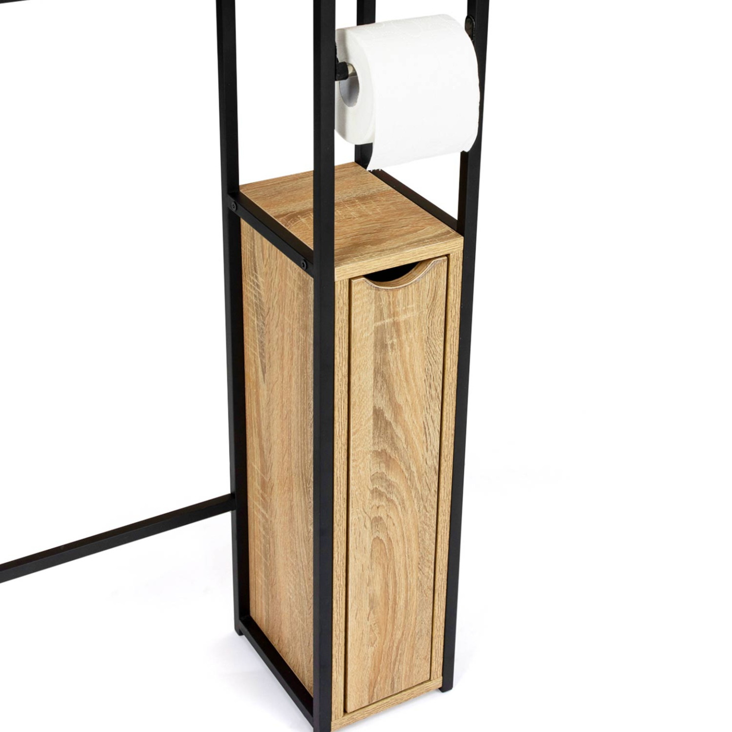 Meuble WC 3 en 1 avec armoires de rangement DETROIT design industriel - Image 5
