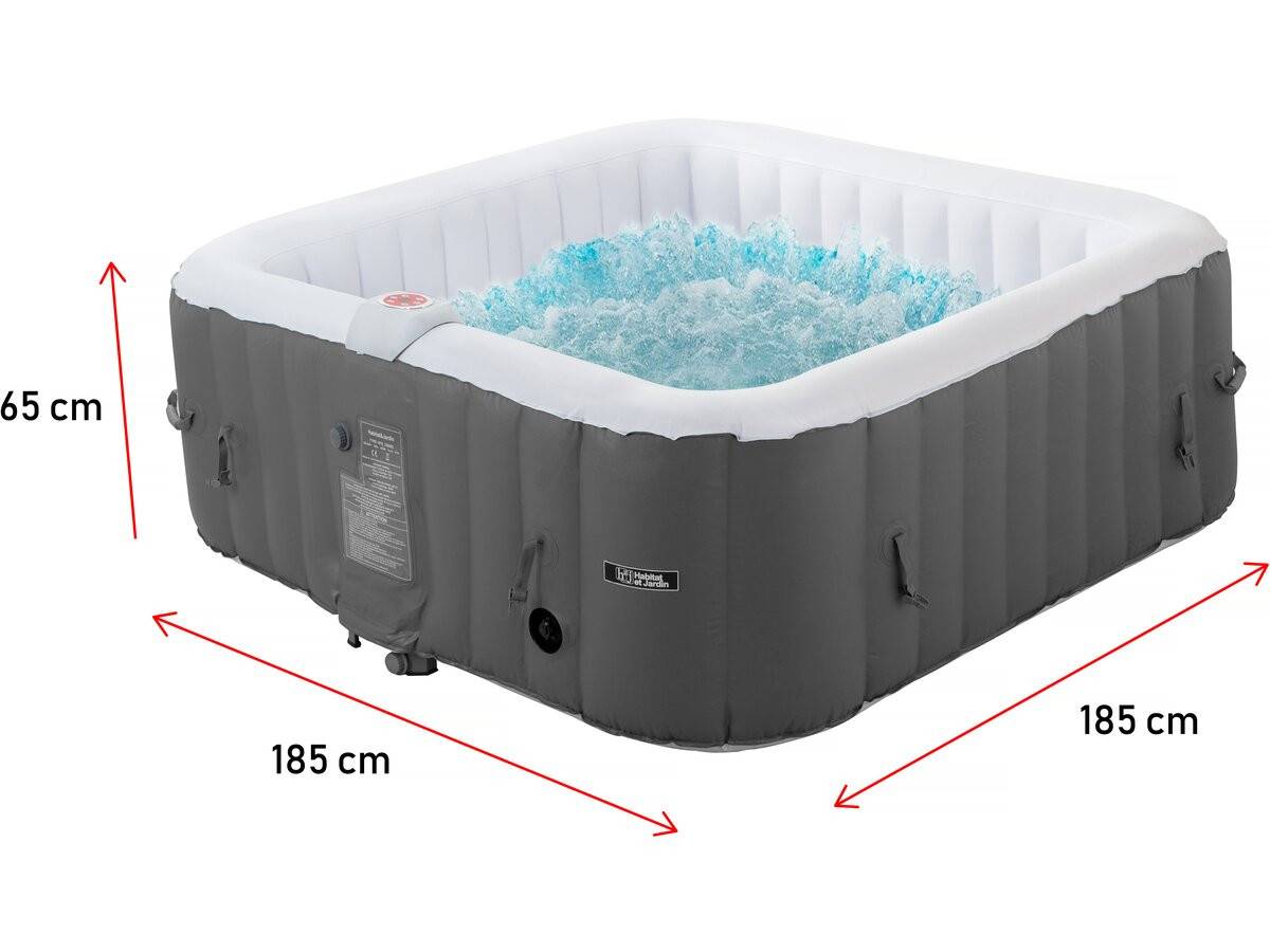 Habitat Et Jardin - Spa Gonflable "riviera" En Pvc - 6 Places - Gris/blanc -habitat Et Jardin - Imagen 4