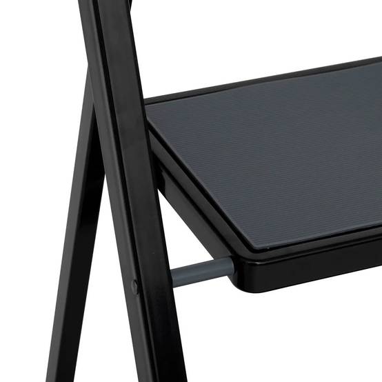 Escabeau 2 Marches en Métal 81cm Noir - Image 3