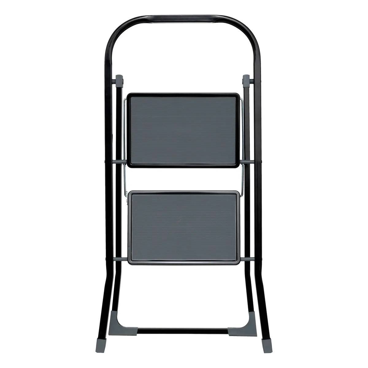 Escabeau 2 Marches en Métal 81cm Noir - Image 2
