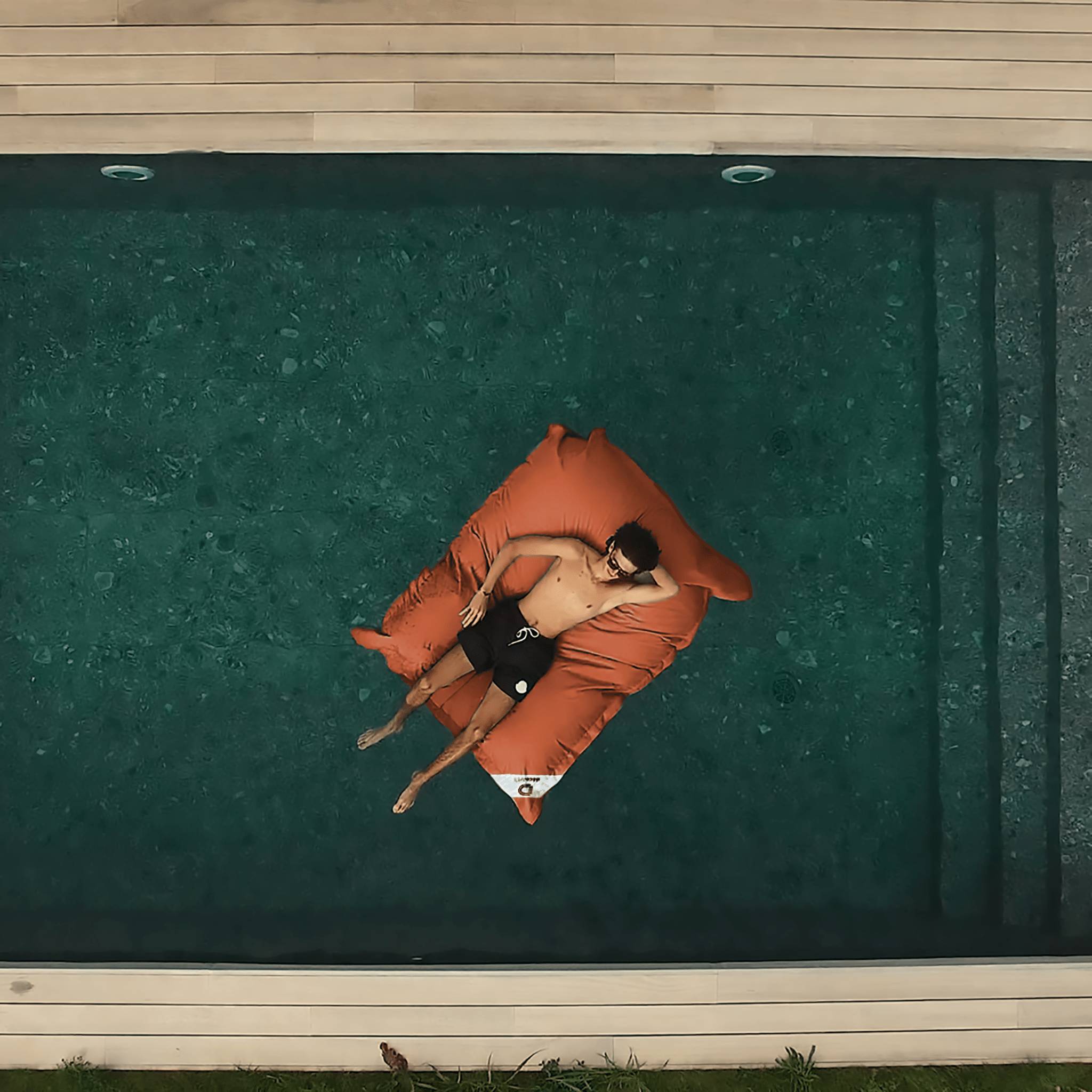 Pouf Géant XXL Déhoussable, Flottant pour Piscine, Terracotta - Déco arts - Image 4