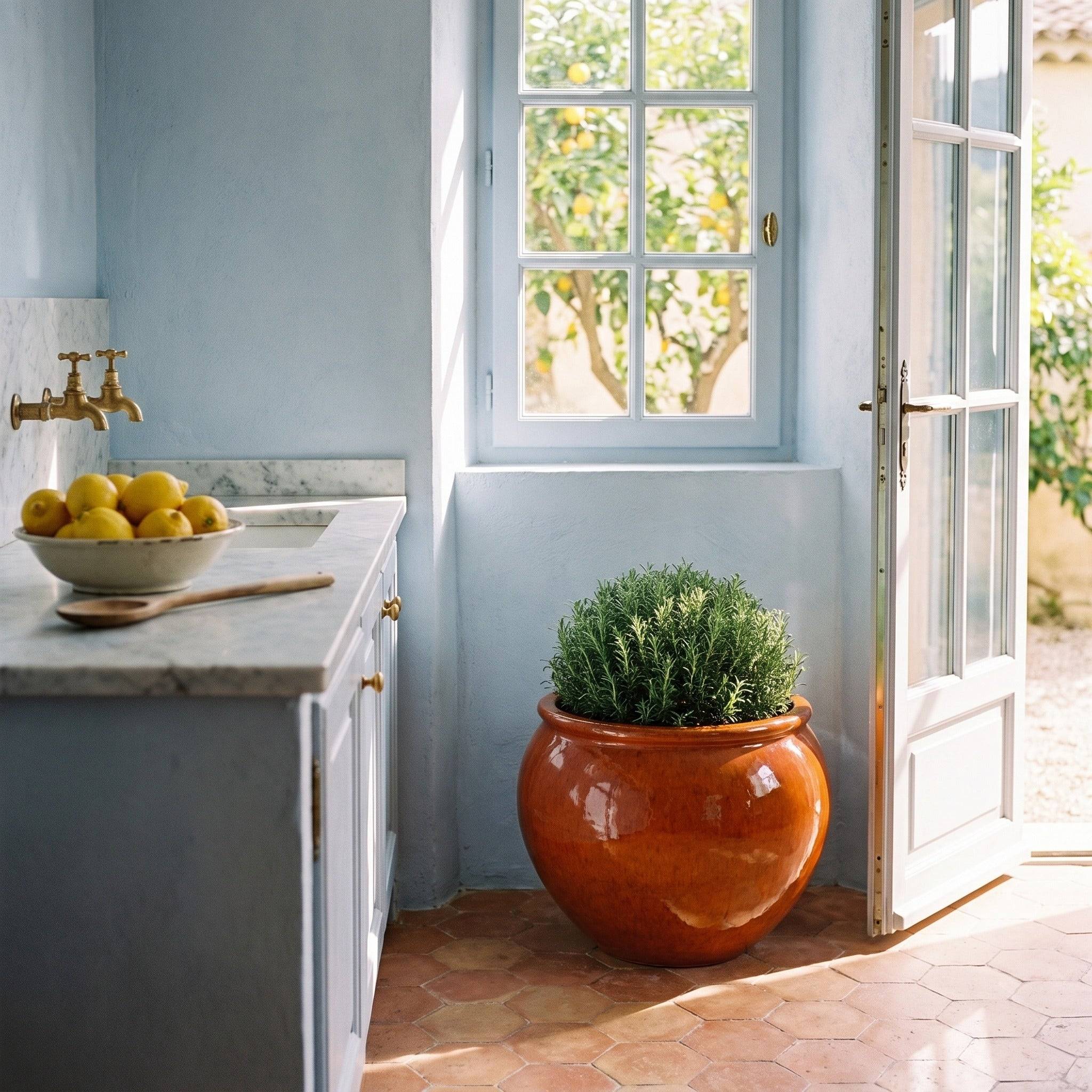 Provencelia - Pot LUTECE 53x43cm orange tropical - Image 7