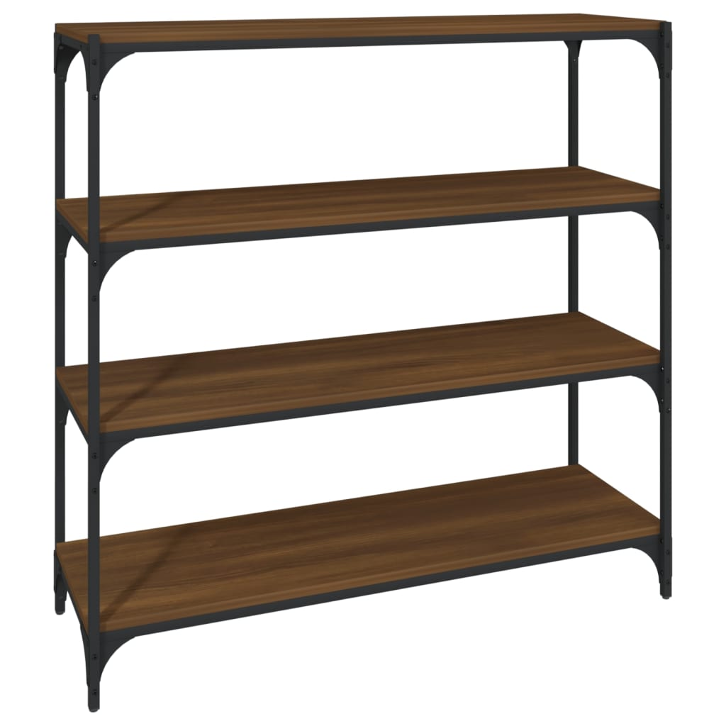 Vidaxl - Bibliothèque Chêne brun 100x33x100cm Bois d'ingénierie et acier - vidaXL - Imagen 1