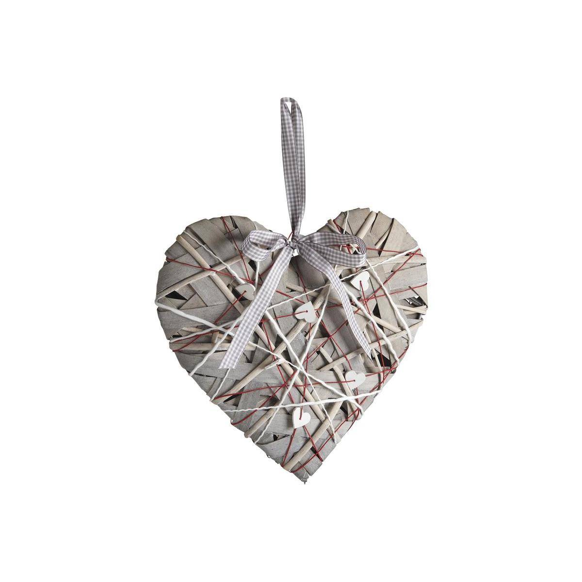 Aubry Gaspard - Coeur en bois à suspendre 30 cm - Imagen 1