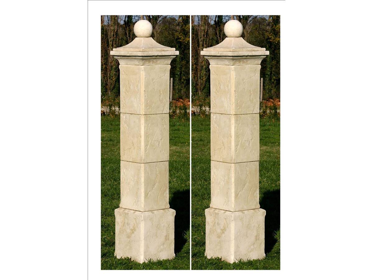 Habitat Et Jardin - Lot De 2 Piliers De Portail "provençal" - 41 X 41 X 228 Cm -habitat Et Jardin