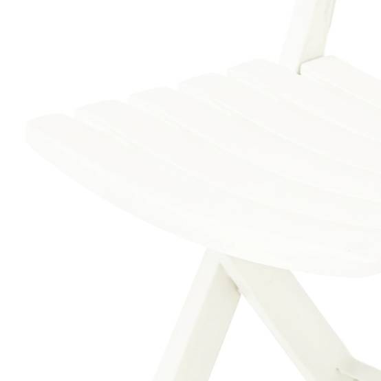Lot de 2 Chaises de jardin pliables - Chaises d'extérieur - Chaise pliante de jardin Plastique Blanc - Image 6