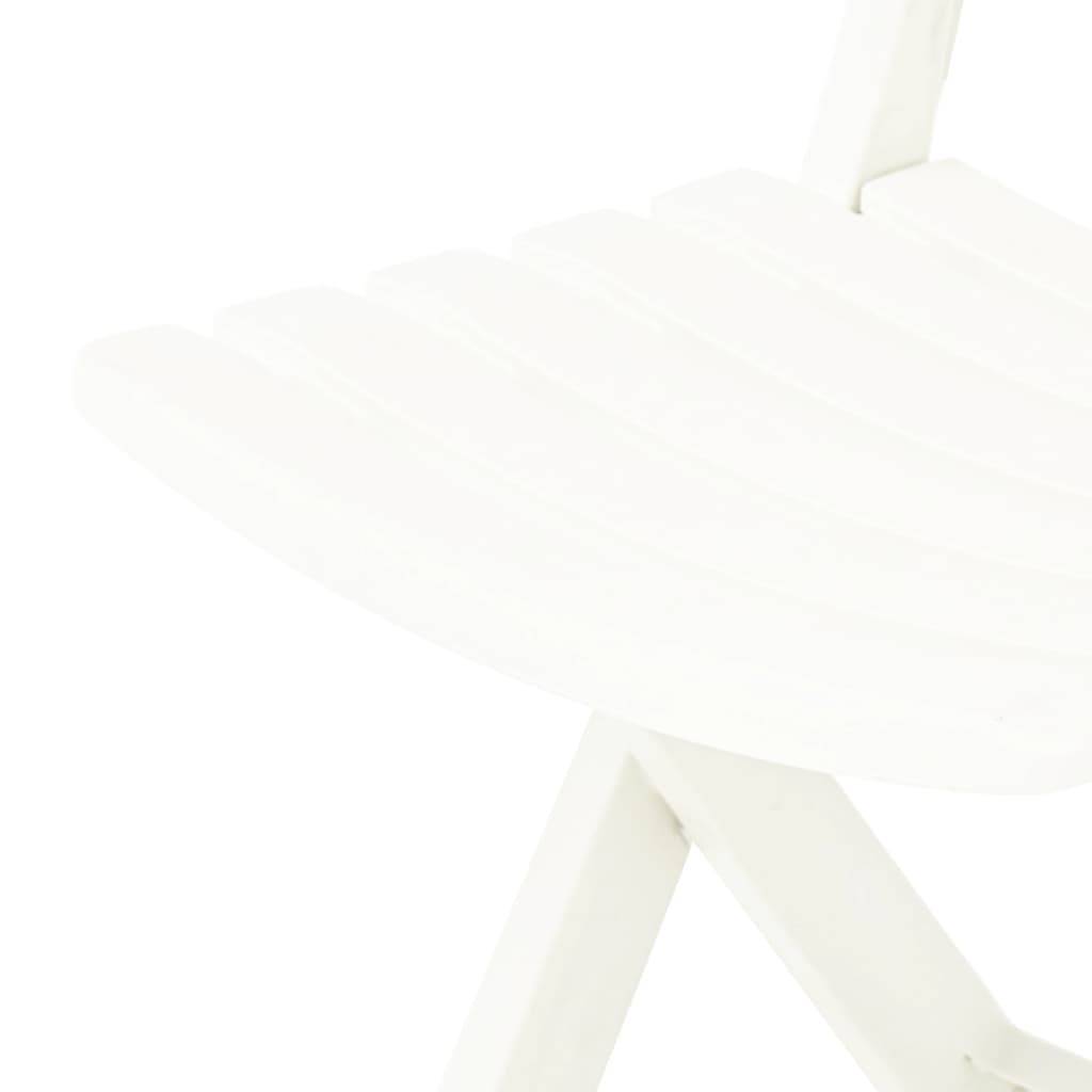 Lot de 2 Chaises de jardin pliables - Chaises d'extérieur - Chaise pliante de jardin Plastique Blanc - Image 6