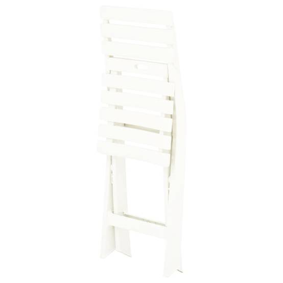 Lot de 2 Chaises de jardin pliables - Chaises d'extérieur - Chaise pliante de jardin Plastique Blanc - Image 8