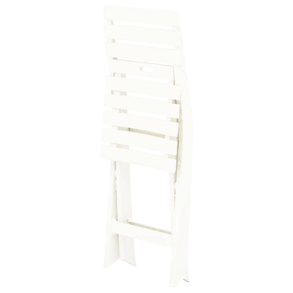 Lot de 2 Chaises de jardin pliables - Chaises d'extérieur - Chaise pliante de jardin Plastique Blanc - Image 8