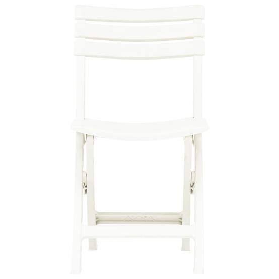Lot de 2 Chaises de jardin pliables - Chaises d'extérieur - Chaise pliante de jardin Plastique Blanc - Image 3