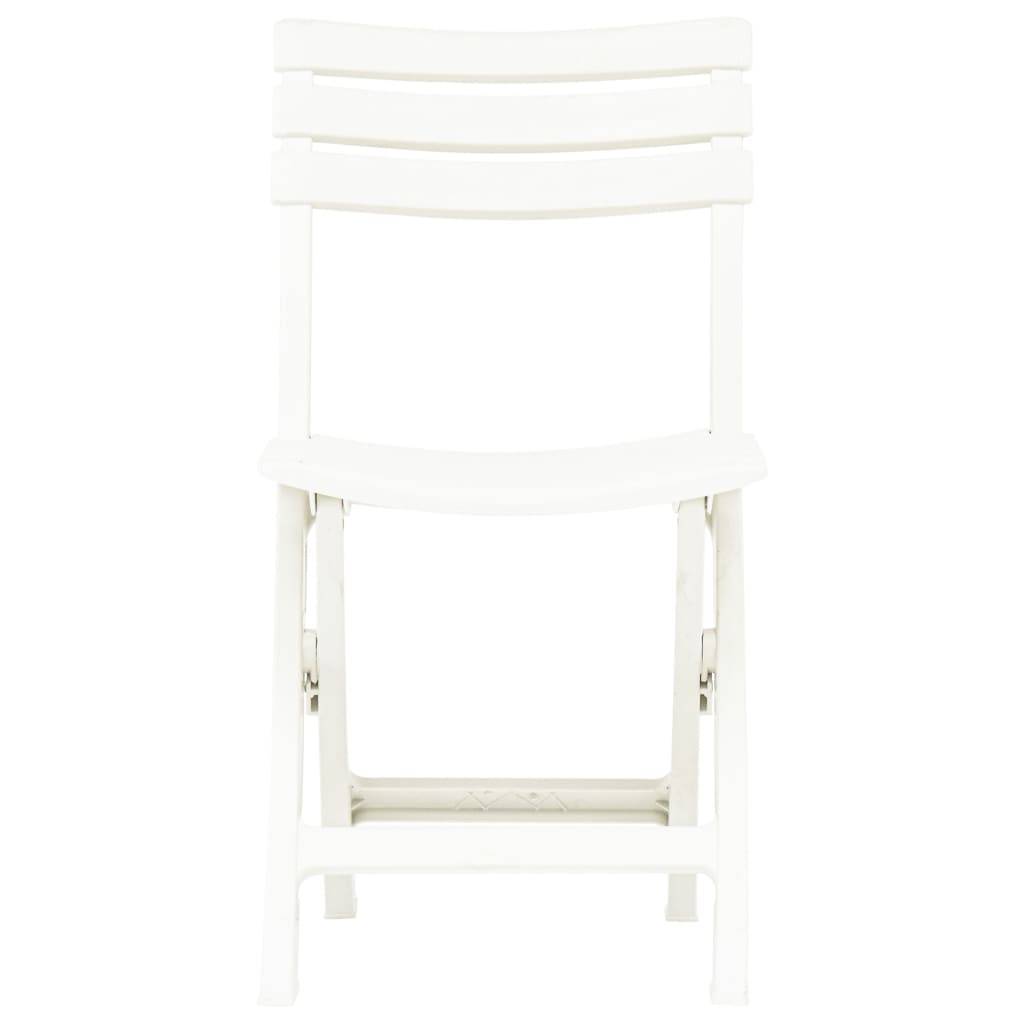 Lot de 2 Chaises de jardin pliables - Chaises d'extérieur - Chaise pliante de jardin Plastique Blanc - Image 3