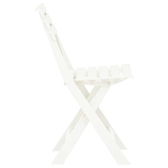 Lot de 2 Chaises de jardin pliables - Chaises d'extérieur - Chaise pliante de jardin Plastique Blanc - Image 5