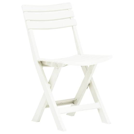 Lot de 2 Chaises de jardin pliables - Chaises d'extérieur - Chaise pliante de jardin Plastique Blanc - Image 1