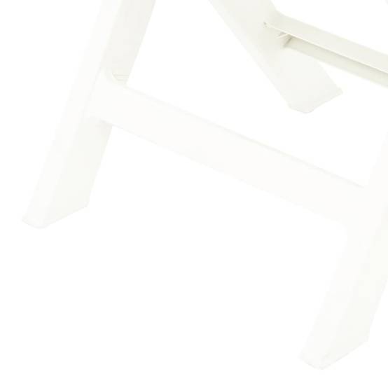 Lot de 2 Chaises de jardin pliables - Chaises d'extérieur - Chaise pliante de jardin Plastique Blanc - Image 7