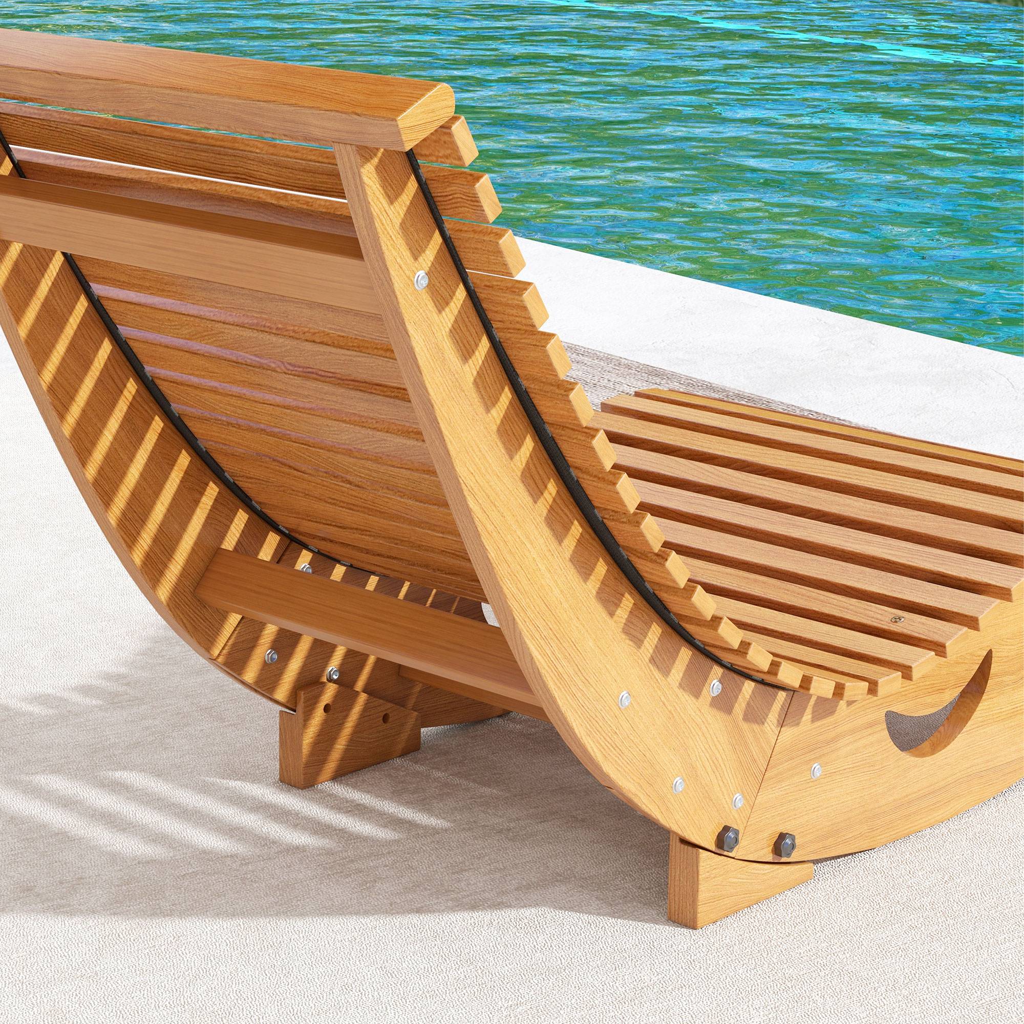 Balancelle de jardin bois de pin marron clair 130 x 60 x 60 cm - PANGIVO - Image 9