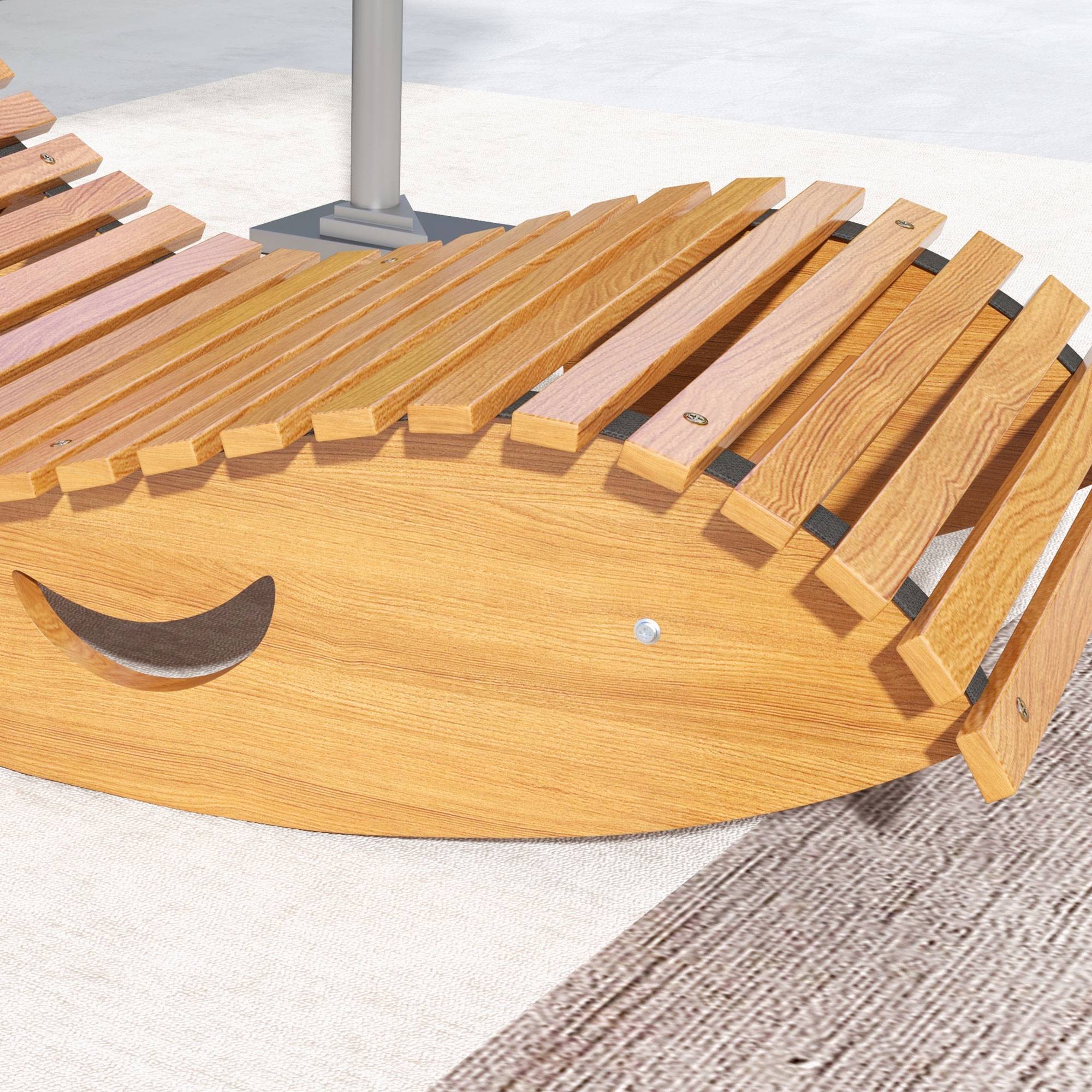 Balancelle de jardin bois de pin marron clair 130 x 60 x 60 cm - PANGIVO - Image 10