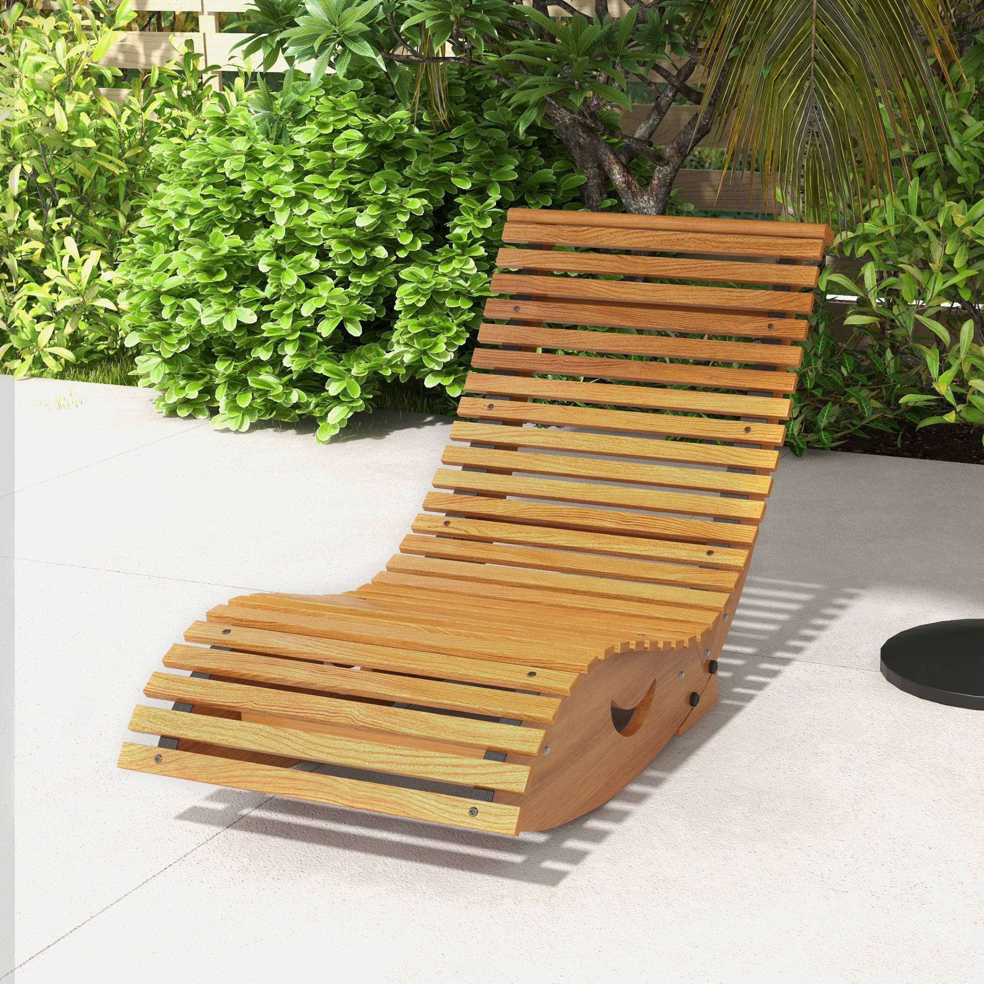 Balancelle de jardin bois de pin marron clair 130 x 60 x 60 cm - PANGIVO - Image 4