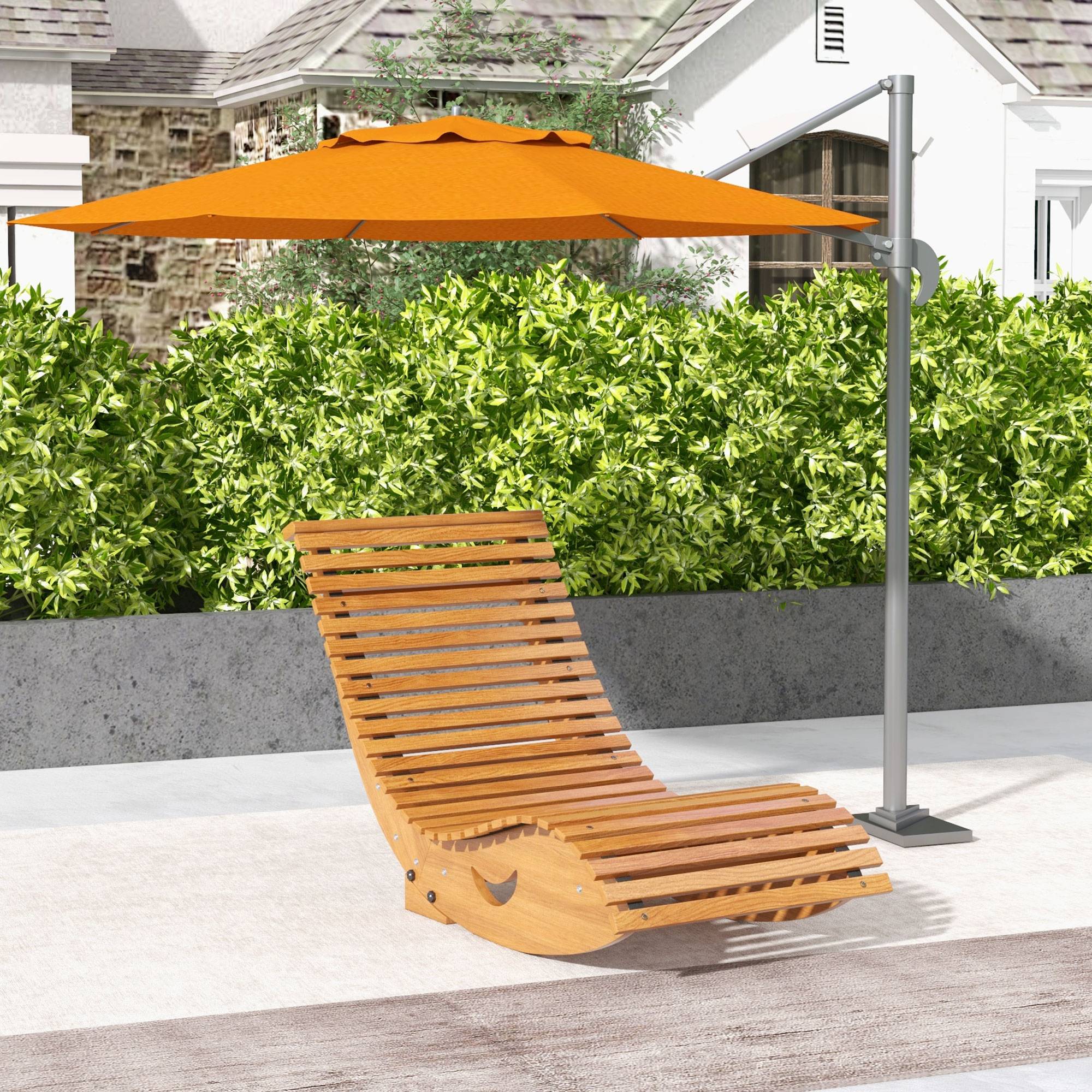 Balancelle de jardin bois de pin marron clair 130 x 60 x 60 cm - PANGIVO - Image 3