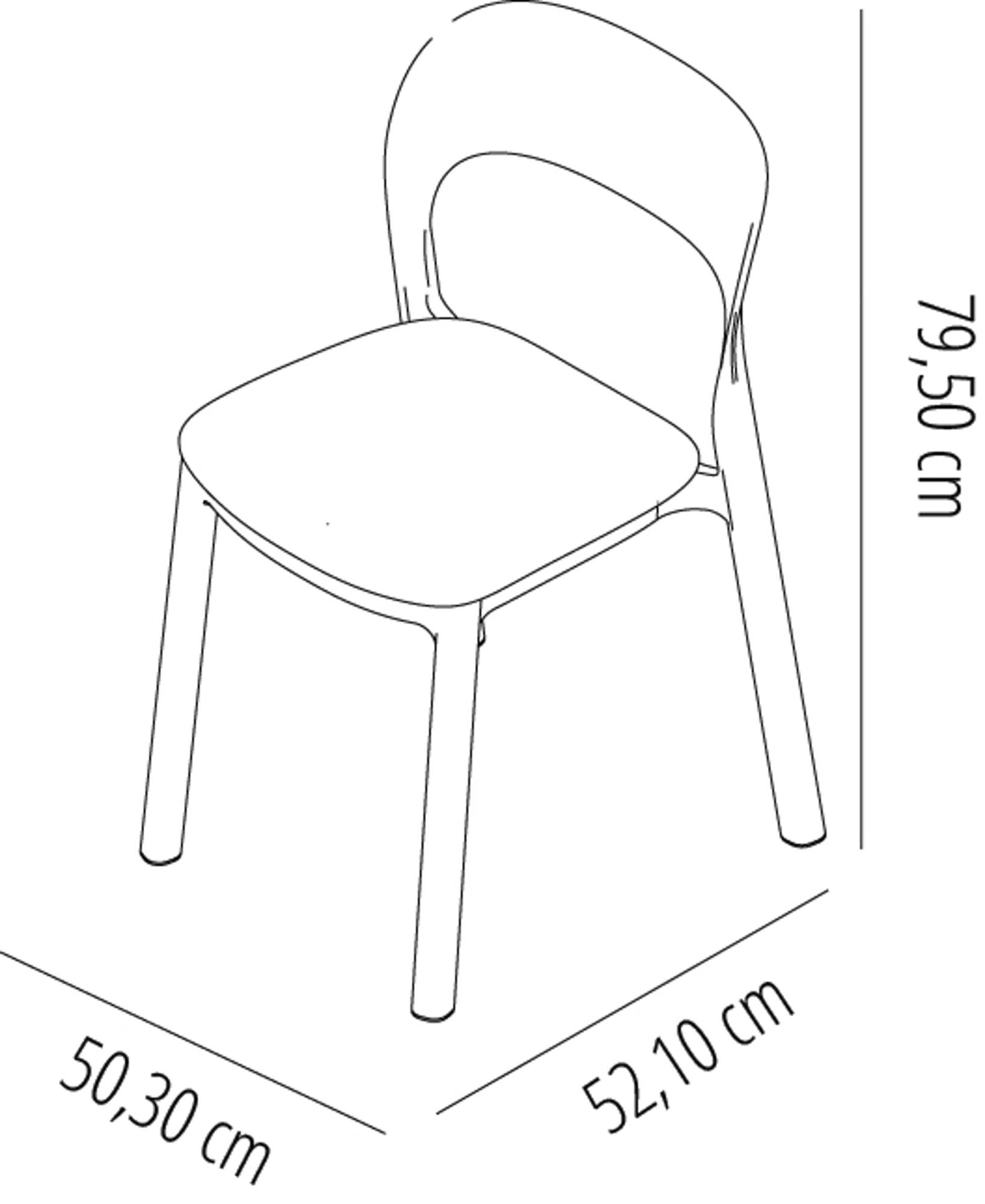Garbar - Chaises Ona garbar plastique blanc gris (Lot de 4) - Image 2