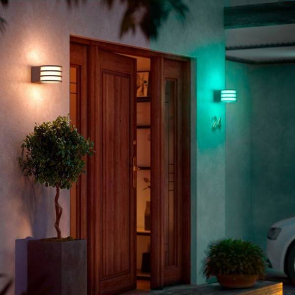 Applique murale - PHILIPS HUE - Lucca - Anthracite - A60 WCA - IP44 - Image 2