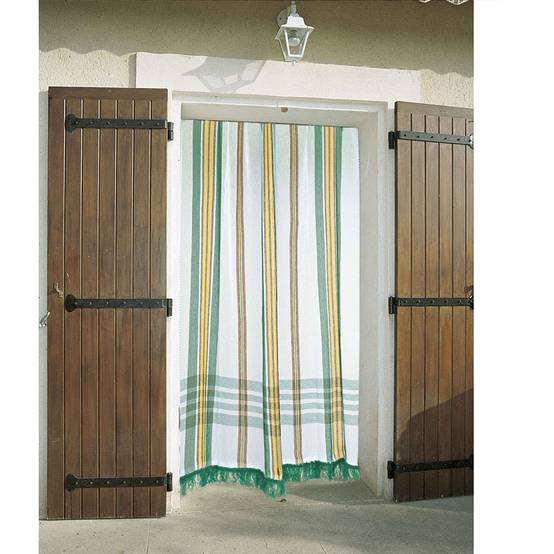 Rideau marseillais tissé - Vert (225 x 140 cm) - Image 2